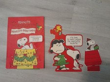 1965 Hallmark Peanuts Christmas Die-Cut Lot of 6 picture