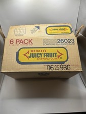 Vintage Wrigley's Juicy Fruit chewing gum cardboard master shipping box Ads picture
