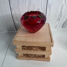 Vintage Pfalzgraff Jamberry Strawberry Candle Holder Votive Rare Pat Ferell picture