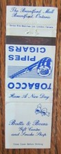 BUTTS & BOWS SMOKE SHOP BRANTFORD ONTARIO TOBACCO MATCHBOOK COVER MATCHCOVER E24 picture