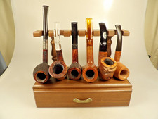 Custom-Bilt by Decatur Solid Walnut 6 Pipe Stand Pull-Out Drawer For Accessories picture
