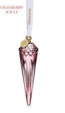 Waterford Cranberry Icicle Ornament Crystal 2021 Limited Ed. 1061172 picture