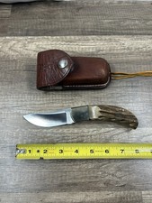 Browning Stag Folding Hunter Knife Model 509 Vintage Knife with Sheath picture