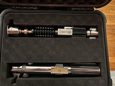 Replica Anakin & Obi-Wan Lightsabers Perfect Condition. Custom Case. READ DESCRI picture