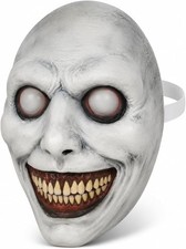 Scary Halloween Mask for Adults, Realistic Smiling Demon Latex Mask picture