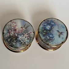 1994 Ardleigh-Elliott Lena Liu Porcelain Hummingbird Music Boxes Sixth & Seventh picture