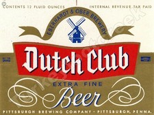 Dutch Club Extra Fine Beer Label 9
