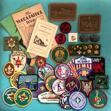 Large Boy Scout Lot- Booklets, Patches, Pins, More... picture