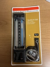 Taylor Indoor-Outdoor Wall Thermometer New Old Stock Vintage NOS Unused w/ Box picture
