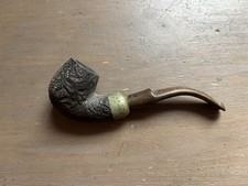 Vintage K&P Peterson Rustic Briar Bent System Estate Tobacco Pipe P-Lip picture