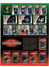 1999 Action Figures Toy PRINT AD ART - MMPR Power Rangers Dinozaurs & Xyber 9 picture