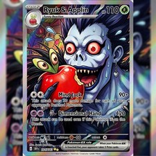 Artist-Created Applin Bitten Holographic Art Card – Original Artwork picture
