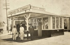 1920s Gas Service Station Standard Oil Co. Petaluma CA RPPC Postcard COPY picture
