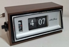 Vintage Seth Thomas Speed Read Lite Alarm Model 820 Flip Clock Wood Working  picture