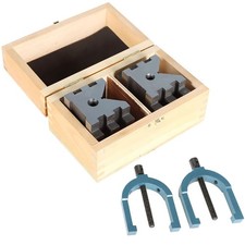 V Block Set with Clamp Hardened Steel 90 Degree Angle Precision V Block Set picture