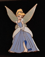 Disney Shopping Tinker Bell as Cinderella Jumbo Pin~2009~LE 300~# 73667~NEW CARD picture