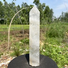 2.75LB Top Natural Clear Quartz Tower Obelisk Cystal Reiki Wand Point Energy Gem picture