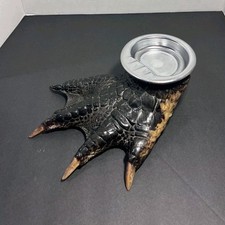Genuine American Alligator Foot Ashtray Taxidermy Gator Claw Oddity Approx. 10in picture