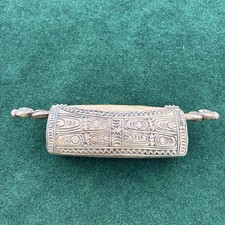 Papua New Guinea African Wooden Slit Drum Vintage Hand Carved Antique Instrument picture