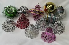 Mixed Lot Of 12 Vintage Bradford Plastic Christmas Ornaments picture