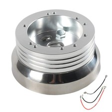 Universal Silver 5 & 6 Hole Billet Steering Wheel Hub Adapter Connector 1 PC picture