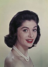 Scottish actress Maureen Swanson posed wearing a pearl necklace in - Old Photo picture