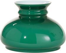 Green Over White Opal Cased Glass 7 Inch Fitter Student Style Lamp Shade picture