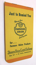 New Vintage 1940s Farmers Union Central Exchange Co-Op Small 3x5 Pocket Notebook picture