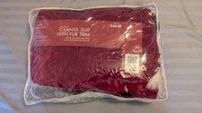 Vintage Holiday Time 8 Piece Santa Claus Fur Trim Suit Fits Up To Size 48 NIB picture