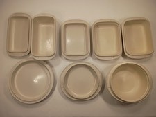 Tupperware Ultra 21 Microwave Ovenware Lot Loaf Casserole Rectangle Round READ picture