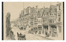 Chester Eastgate Street Grosvenor Hotel Standard Postcard COPY RPPC picture