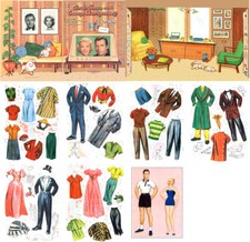 SALE Restored 1959 Paper Doll Book: Dinah Shore & George Montgomery picture