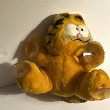 Garfield Orange & Black Plush Toy w/ Suction Cups 