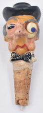 Vintage Mid Century paper mache character bottle stopper pourer kinki bee style picture