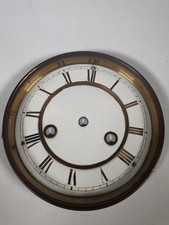 Antique / Vintage French Clock White Enamel Dial & Glass Brass Bezel Parts 13cm picture