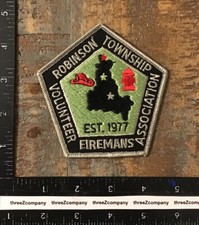 Vintage ROBINSON TOWNSHIP Pennsylvania VOLUNTEER FIREMANS ASSOCIATION Patch PA picture