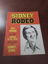 1976 Sidney Iowa Rodeo Souvenir Program August 10-15 Sidney IA Pat Boone picture