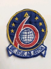 Vintage USAF Air Force Space Command Patch Sic Itur Ad Astra Embroidered picture