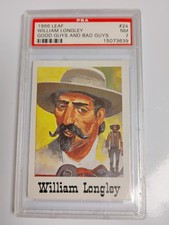 1966 Leaf Good Guys And Bad Guys #24 William Longley PSA 7 NM Tough Card  picture