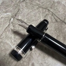 PILOT Custom Heritage 91 Fountain Pen 14K Size 5 Fine F Black Silver Used picture