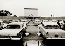 1950s DRIVE IN MOVIE Classic Cars American History Picture Photo 5x7 picture