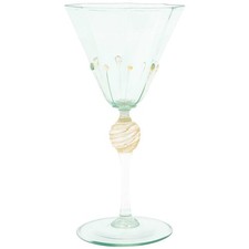 GlassOfVenice Vintage Murano Glass Cenedese Wine Glass Cocktail Goblet - Gold an picture