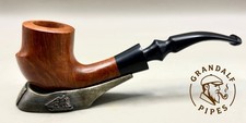 Vintage Unsmoked Freehand Briar Pipe Unmarked NOS | Tinder Box Stock picture