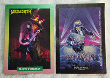1991 Brockum Rock Cards Megadeth Marty Friedman #86 & Berlin Wall Sticker picture
