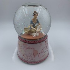 Ballerina Snow Globe Twinkle Vintage Musical Automated Blowing Glitter Strauss picture