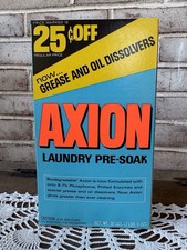 Vintage Advertising Prop New Old Stock Axion Powder Laundry Pre Soak 38 Oz picture