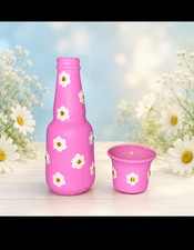 Meranda's Hand Painted Miniature Vase with Matching Votive picture