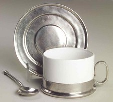 Arte Italica Tuscan Flat Cup & Saucer Set with Metal Spoon 6147990 picture