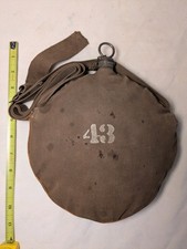 Antique Civil War to Span Am era Smoothside Canteen. Complete w/ Strap & Stopper picture