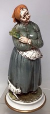 Capodimonte Creazioni Cedraschi Figure of Woman with Cat 10.5” Tall picture